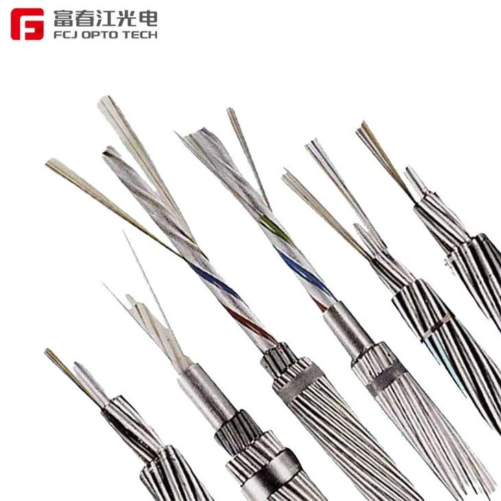 FCJ Factory Produce Outdoor Stranded Ground Wire Overhead Adss Opgw Power Fibra Optica Cable